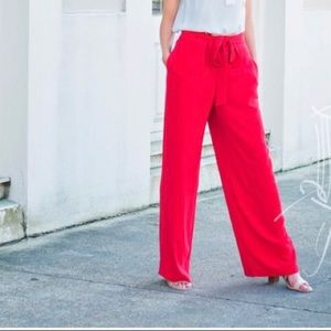 Red dressy pants